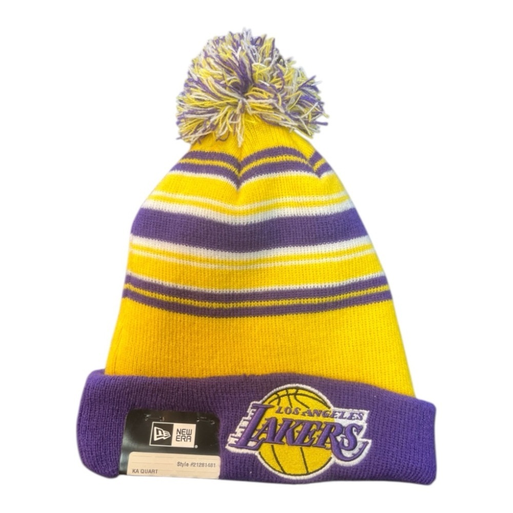 New Era Lakers Yellow and Purple Beanie